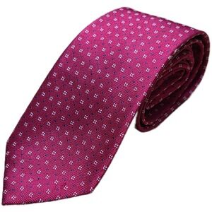 Chaps Silk Geometric Pattern‎ Necktie Men's Red Business Formal